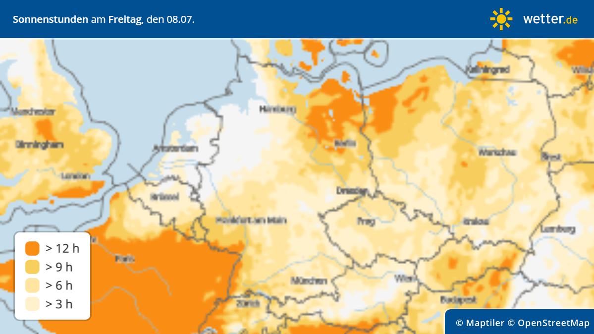 Wettervorhersage für Deutschland