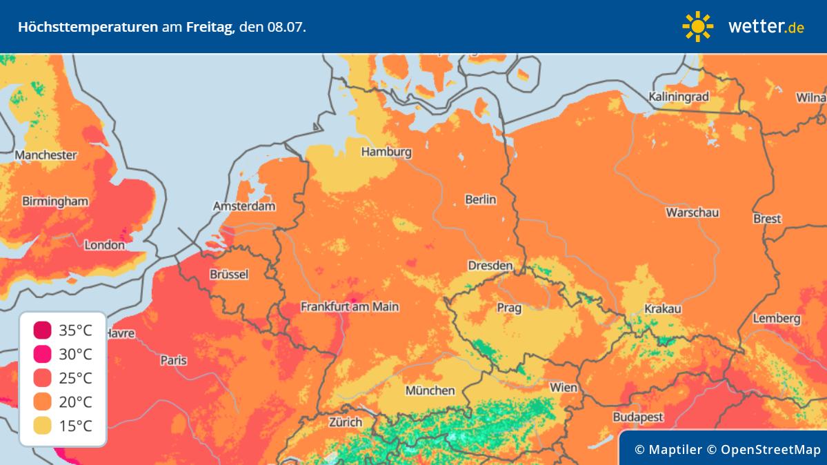 Die Höchsttemperaturen sind nicht mehr sommerlich.