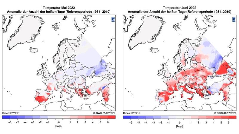 Es ist deutlich: Die Hitze in Europa ist früh dran.
