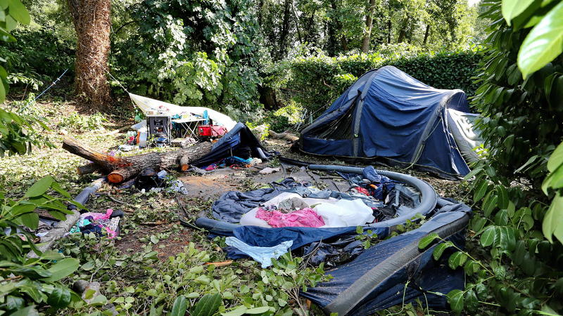 G rald DARMANIN en Corse Sagone apres les intemp ries qui ont fait au moins cinq morts en Corse NEWS : D placement de G rald DARMANIN, ministre de lInt rieur, Sagone 18/08/2022 GerardPierlovisi/Panoramic PUBLICATIONxNOTxINxFRAxITAxBEL