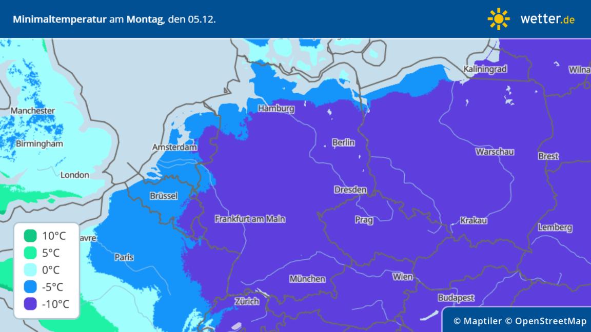 WetterPrognose Dezember 2022 Wintereinbruch mit gnadenloser Kälte bis