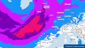 Wind- und Sturmvorhersage Europa