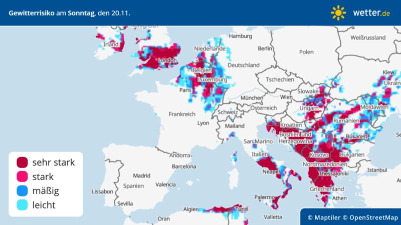 Gewitter über Europa: Prognose zeigt, wo das Unwetter-Risiko groß ist