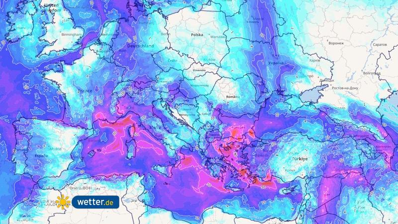 Regensummen des ICON-Wettermodells bis Freitagabend, Stand 28. November 2022