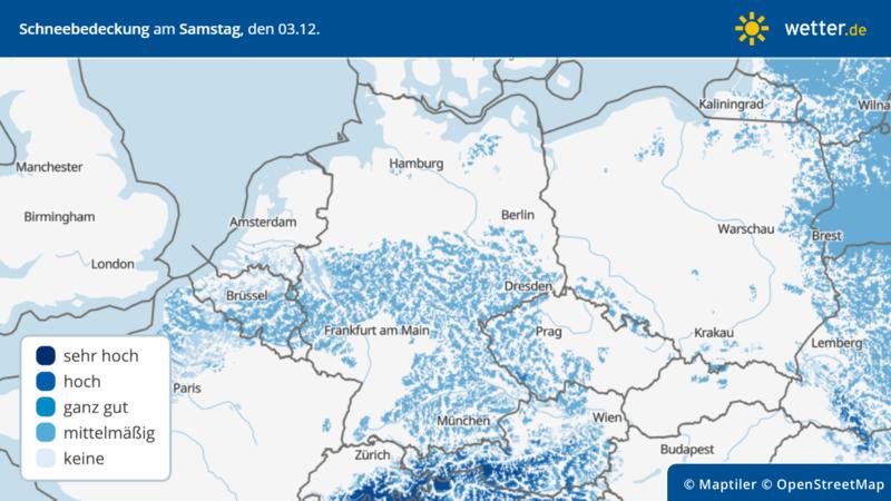 Wetterprognose für Deutschland: Schnee