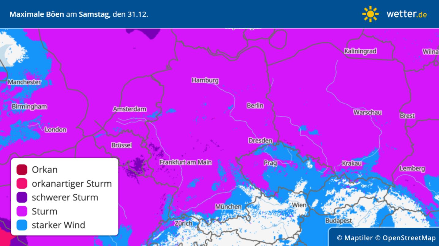 Wetter an Silvester 2022 Regen, Wind und 20 Grad Nacht auf Neujahr