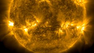 Sonneneruption am Sonnenfleck AR3184