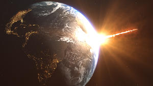 Einschlag eines Asteroiden auf der Erde