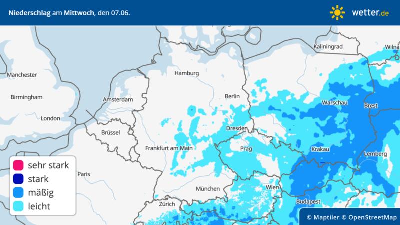 Regen am Mittwoch