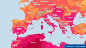 Es wird sehr heiß in Südeuropa