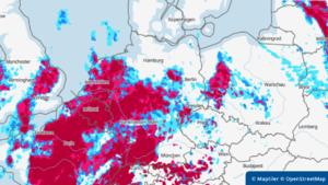 Gewitterrisiko am Dienstag, 20. Juni, in Deutschland