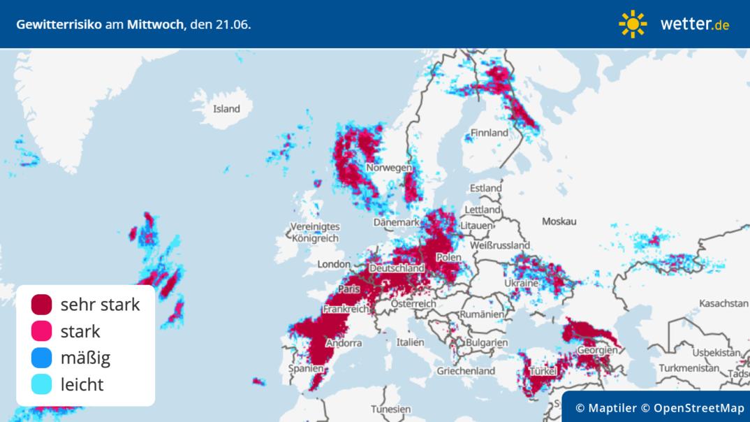 Unwetter Und Extremwetter Europa: Starkregen, Orkanböen, Großer Hagel ...