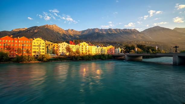 Innsbruck mit dem Blick Richtung Nordkette