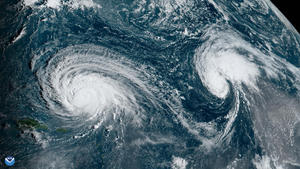 Hurrikans unter sich: Lee und Margot auf dem Atlantik