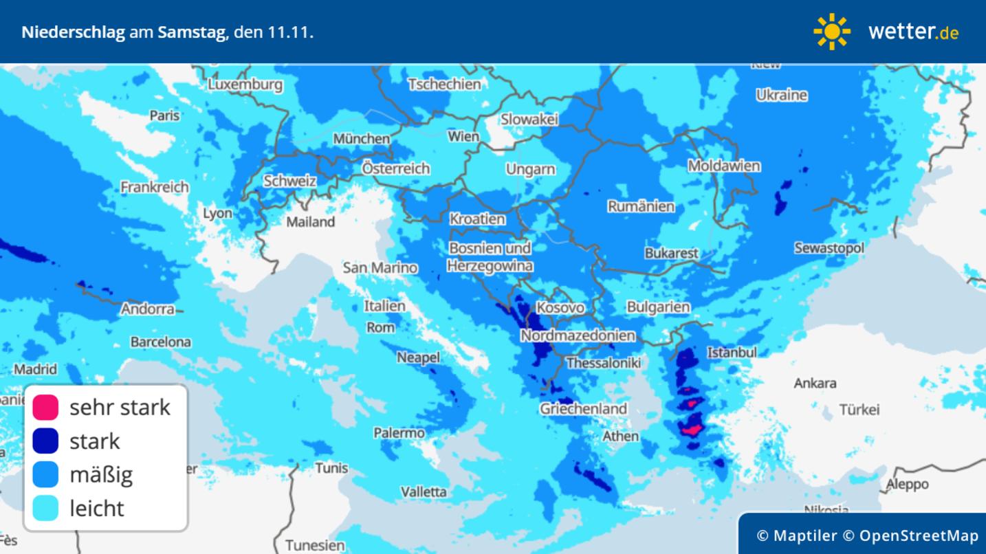 Unwettergefahr In Europa: Bis Zu 300 Liter Pro Quadratmeter - Orkanböen ...