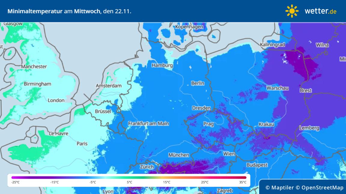Es wird kalt in Deutschland.