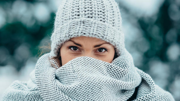 Frost Winter Mütze Schal Eiseskälte Kälte