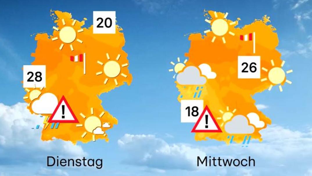 Unwettergefahr In Deutschland Steigt, Starkregen Und Hagel Lassen Die ...