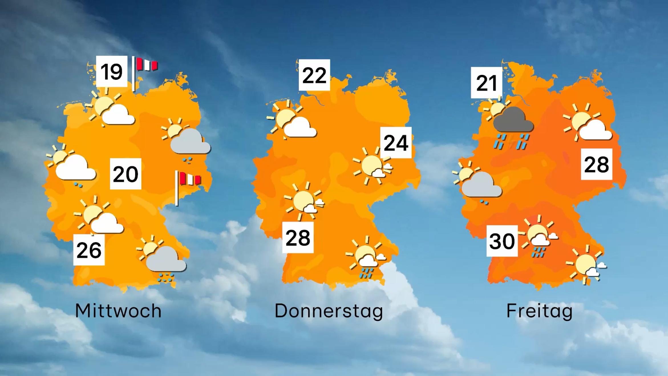 7-Tage-Wettertrend: Auf Sonne Und Extreme Hitze Folgen Gewitter Und ...