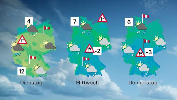 Die aktuelle Drei-Tages-Prognose