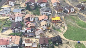 epa04789272 An aerial view of the damage after storms caused flooding and mudslides in Sellrain, Tyrol, Austria, 08 June 2015. Severe thunderstorms with heavy rain and mudslides has led to enormous damage to some parts of Tyrol. EPA/ZEITUNGSFOTO.AT +++(c) dpa - Bildfunk+++