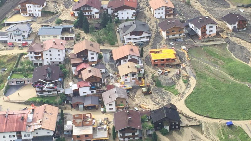 So sah es 2015 nach einer Schlammlawine in Sellrain (Tirol) aus