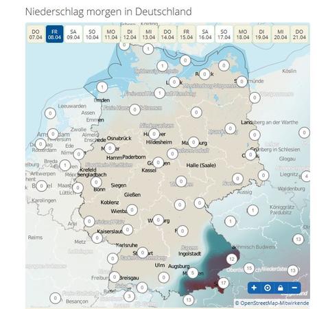 Niederschlag in Bayern