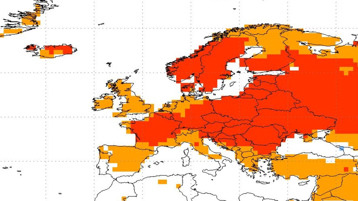 NOAATemperaturPrognose für den Winter Klarer Wärmeüberschuss im