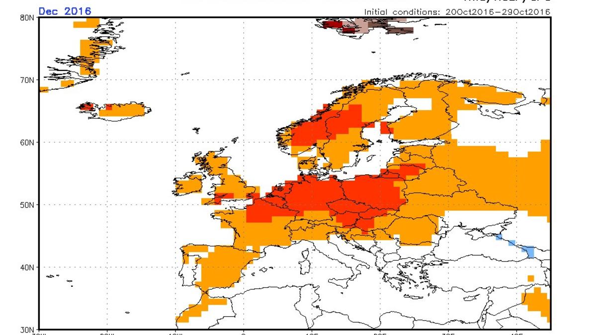 NOAA-Temperatur-Prognose: Der Winter wird eher so warm wie ein Frühling