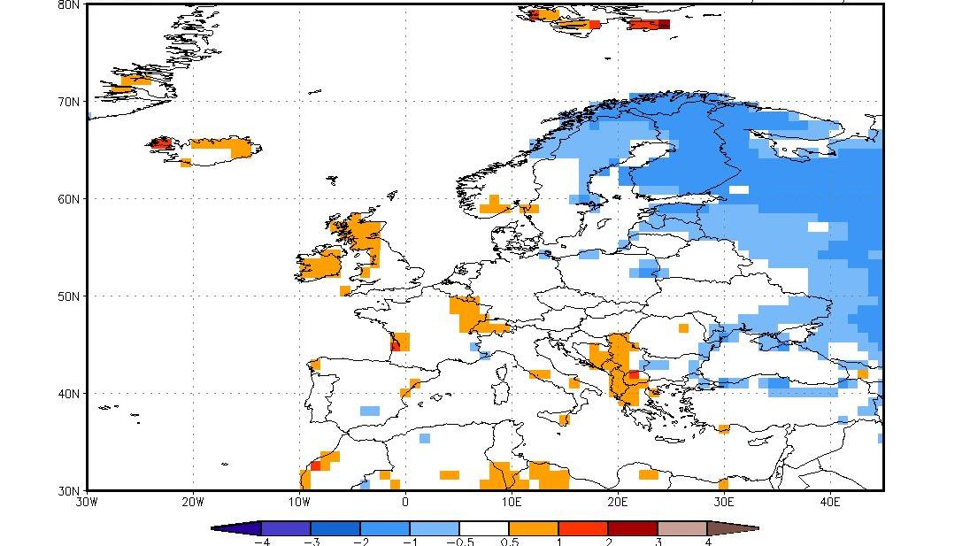 Die NOAA-Temperaturprognose vom 22.05.2017 für den Juni in Europa