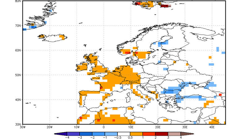 NOAA-Prognose für Juli in Europa