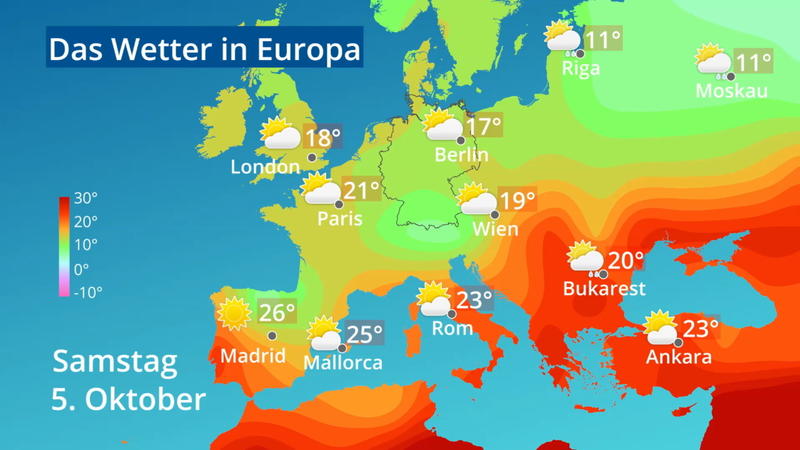 Die Temperaturentwicklung in Europa - wetter.de