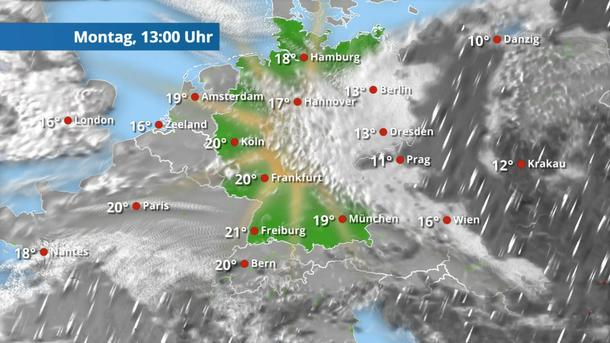 Letzte Schauer, dann sonnig und warm