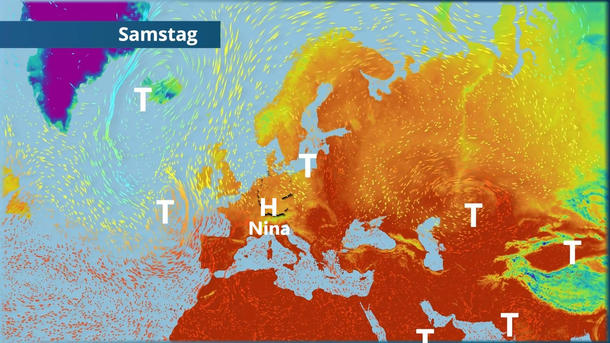 Hoch Nina bringt Sonnenschein und Wärme