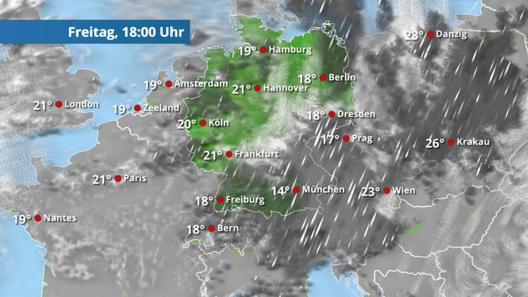 Regen, Schauer und Gewitter - ungemütlicher Wochenausklang