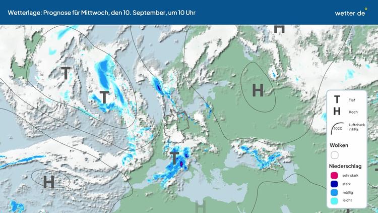 Die Wetterlage der kommenden 5 Tage