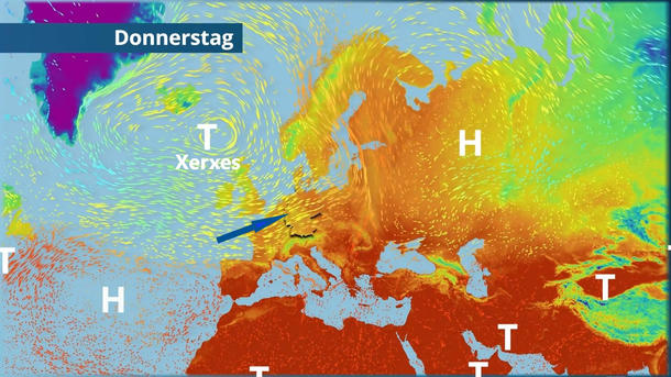 Tief Xerxes bringt den Herbst mit Wucht