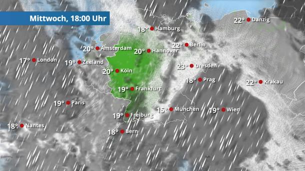 Erst spät klart es von Westen her auf