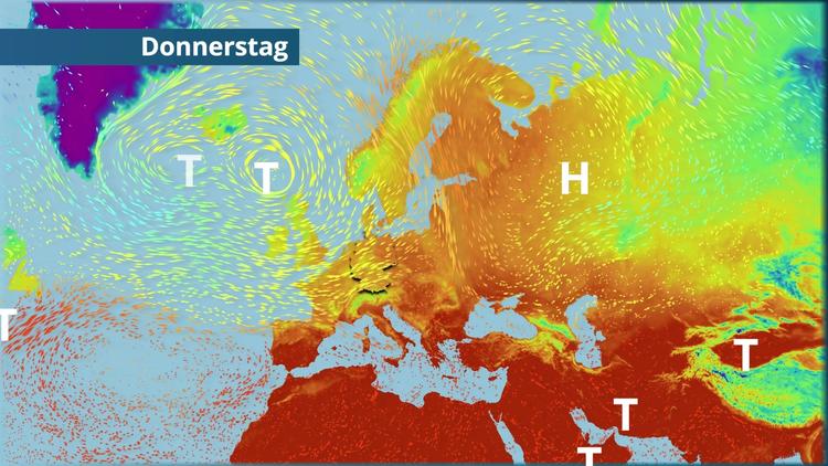 Bis auf Weiteres: Atlantische Tiefs dominieren