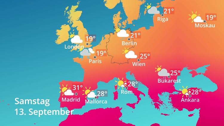 Europa: Wie wird das Wetter?