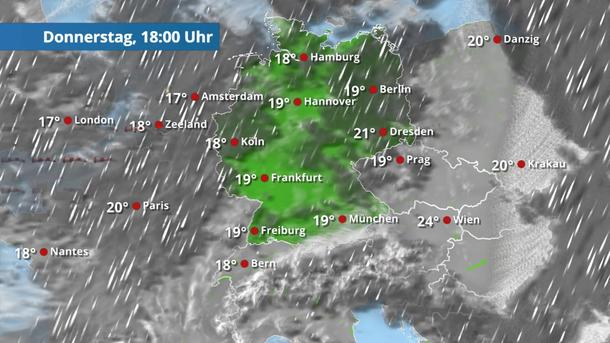 Schauer ziehen einmal über das Land