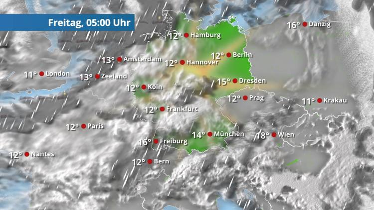 Schauer und Gewitter lassen nur kurz nach