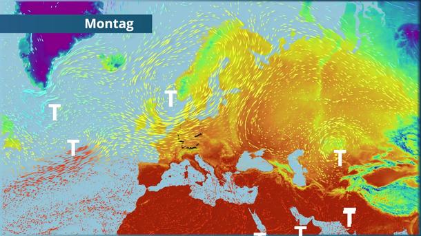 Der Sturm wirbelt jetzt über uns los