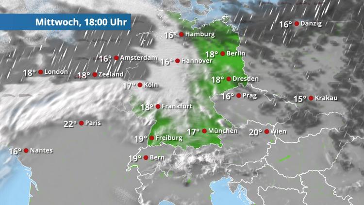 Regen und Wolken im Norden