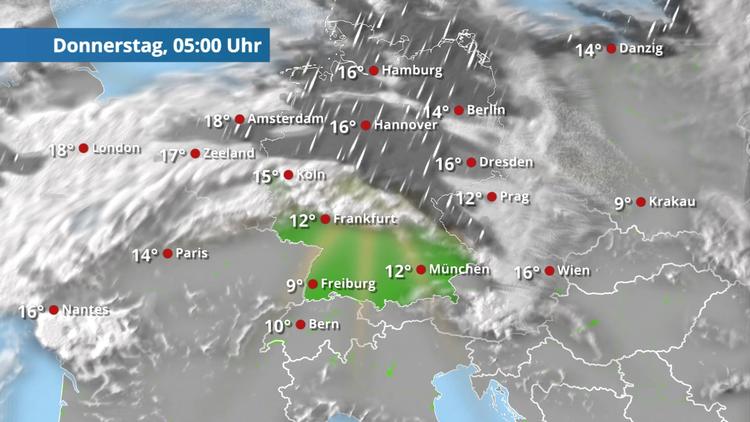 Unruhiges Wetter im Norden