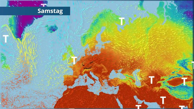 Warme Luftströmung aus Südwesten