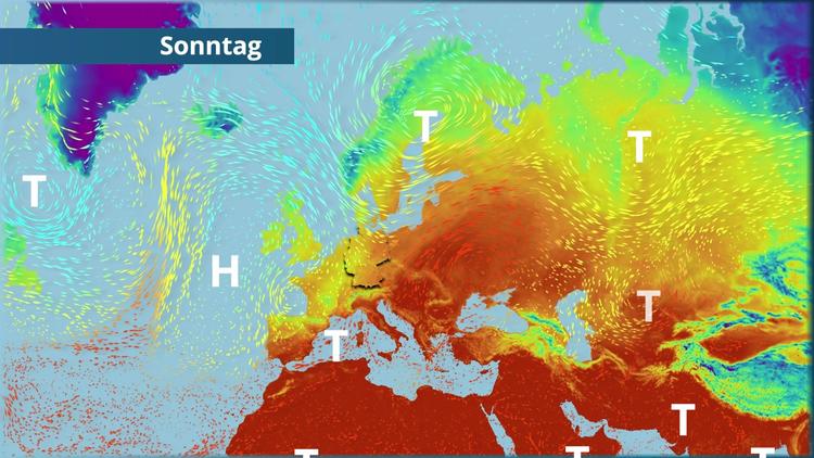 Kaltluft strömt von Norden herein