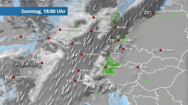 Regen breitet sich in Deutschland aus