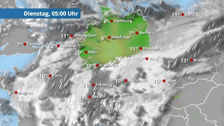 Nordwesthälfte bleibt trocken, Südosten nass