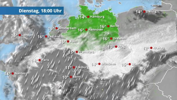 Die Nordhälfte bleibt von Sonne geküsst